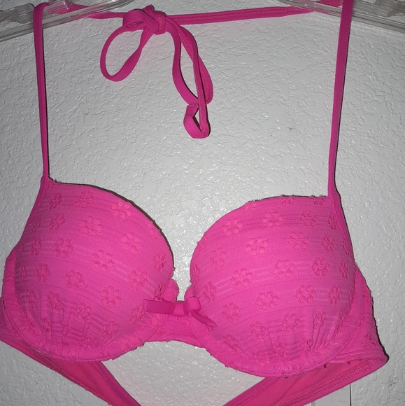 Abercrombie & Fitch bikini top XS 32B/34A pink swim - Picture 2 of 5